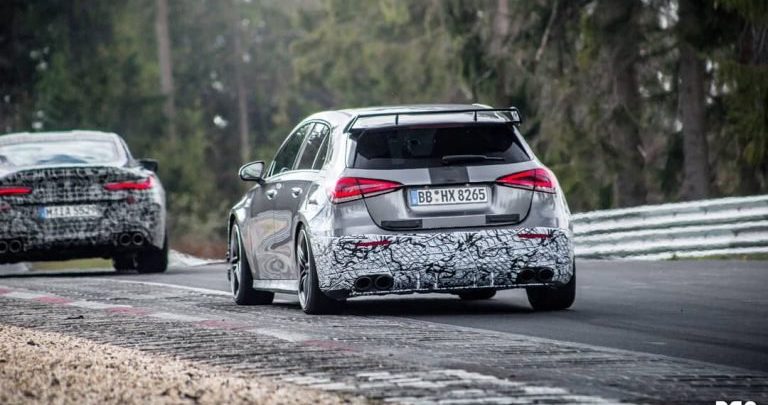 AMG A45 مدل 2020 در پیست نوربرگرینگ آلمان دیده شد 1 مرسدس بنز A45 مدل 2020